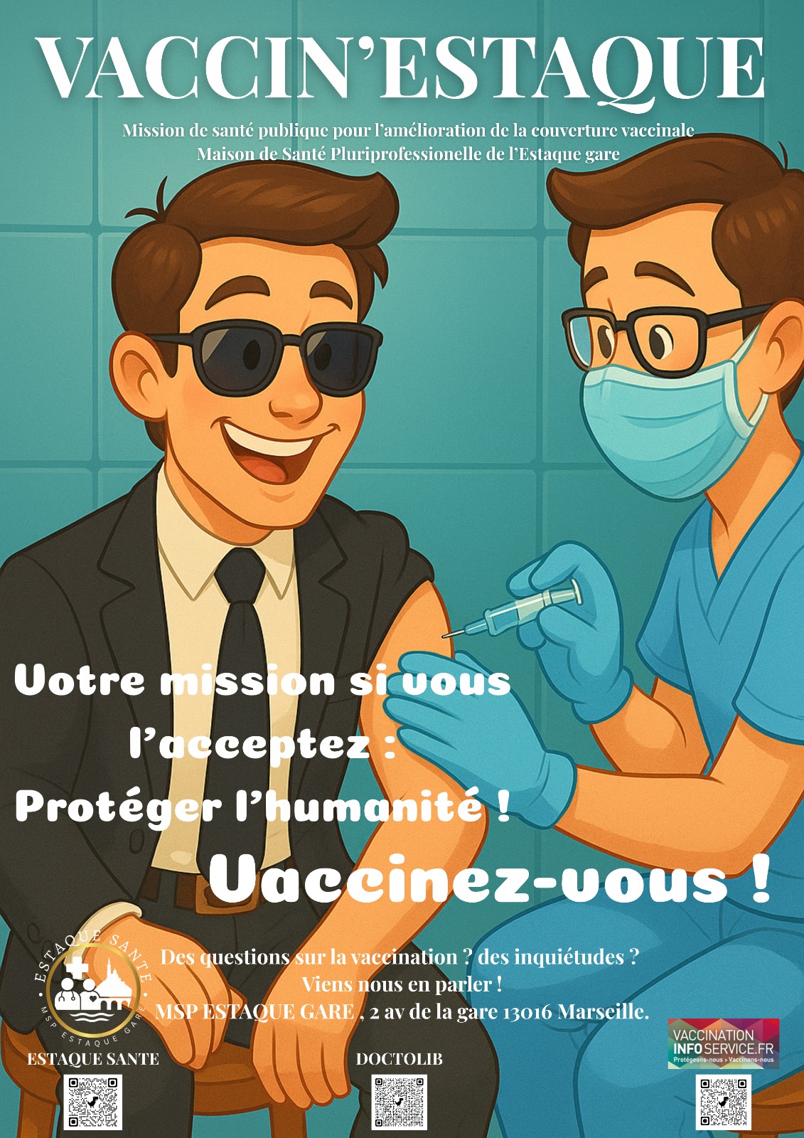 Campagne Vaccin'Estaque - Protéger l'humanité