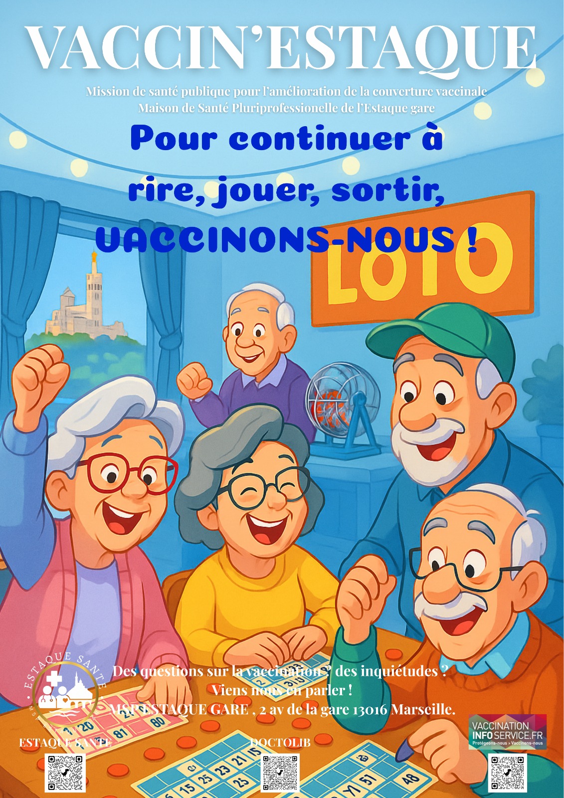 Campagne Vaccin'Estaque - Seniors au loto
