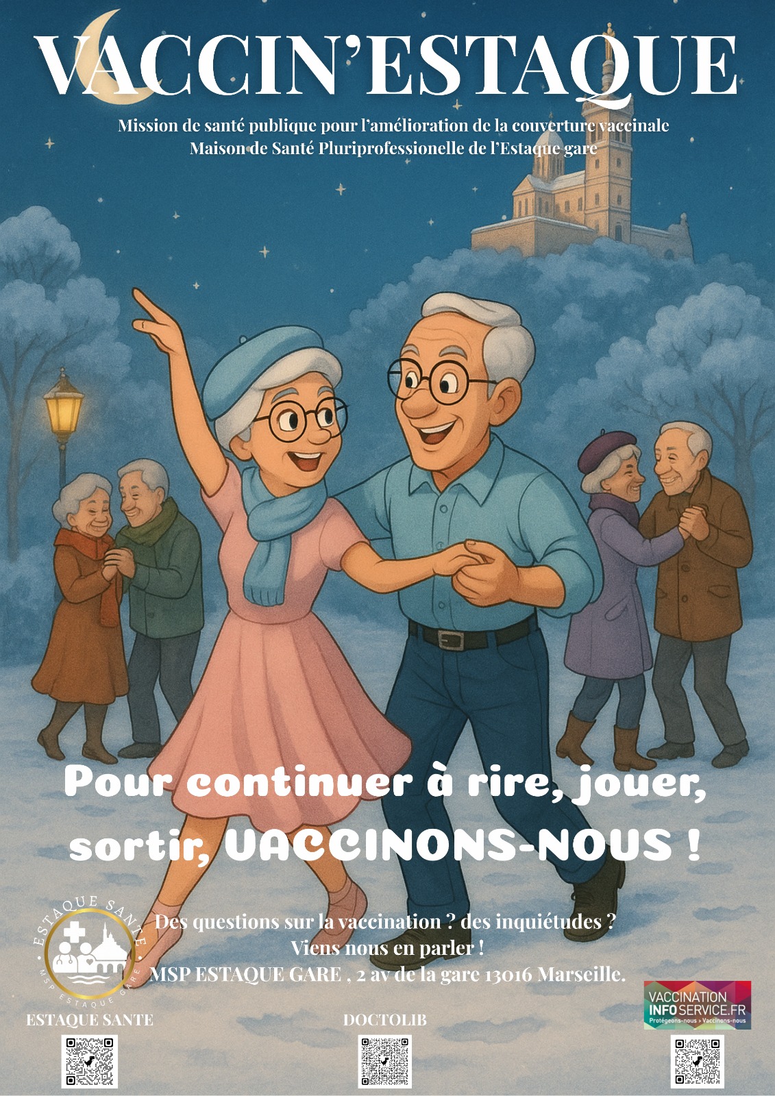 Campagne Vaccin'Estaque - Seniors qui dansent